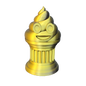 Znet3D Poop Emoji Trophy - Perfect Award or Gift - Handmade w/Additive Manufacturing - 6" inches Tall - Featuring a Solid Poop Emoji Secured on a Column Pilla (Black/Gold)