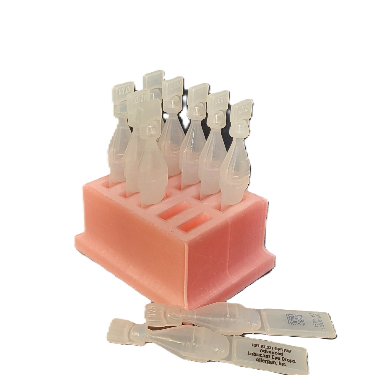 Znet3D Eye Drop Vials Holder & Storage - Single-Use Disposable Eye Drop Vials - Holds 10 Vials - Perfect to store a full package of 10 medicated vials