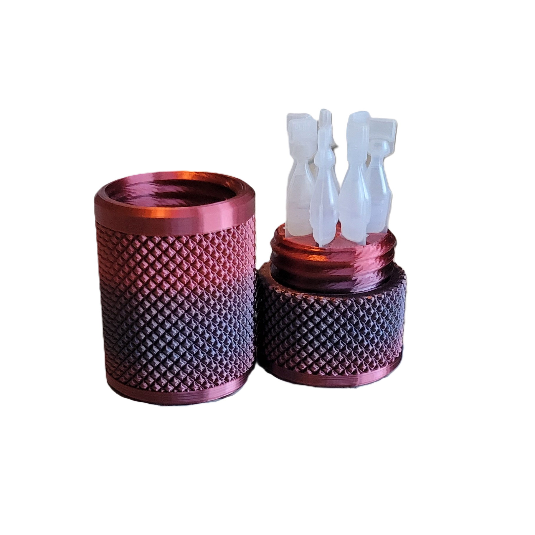 Eye Drop Vials Holder & Storage Case - Securely Store Seven (7) Single-Use Vials - Screw-On Lid, Knurled Pattern - Keep Vials Safe & Organized to Keep Track of Your Daily Usage