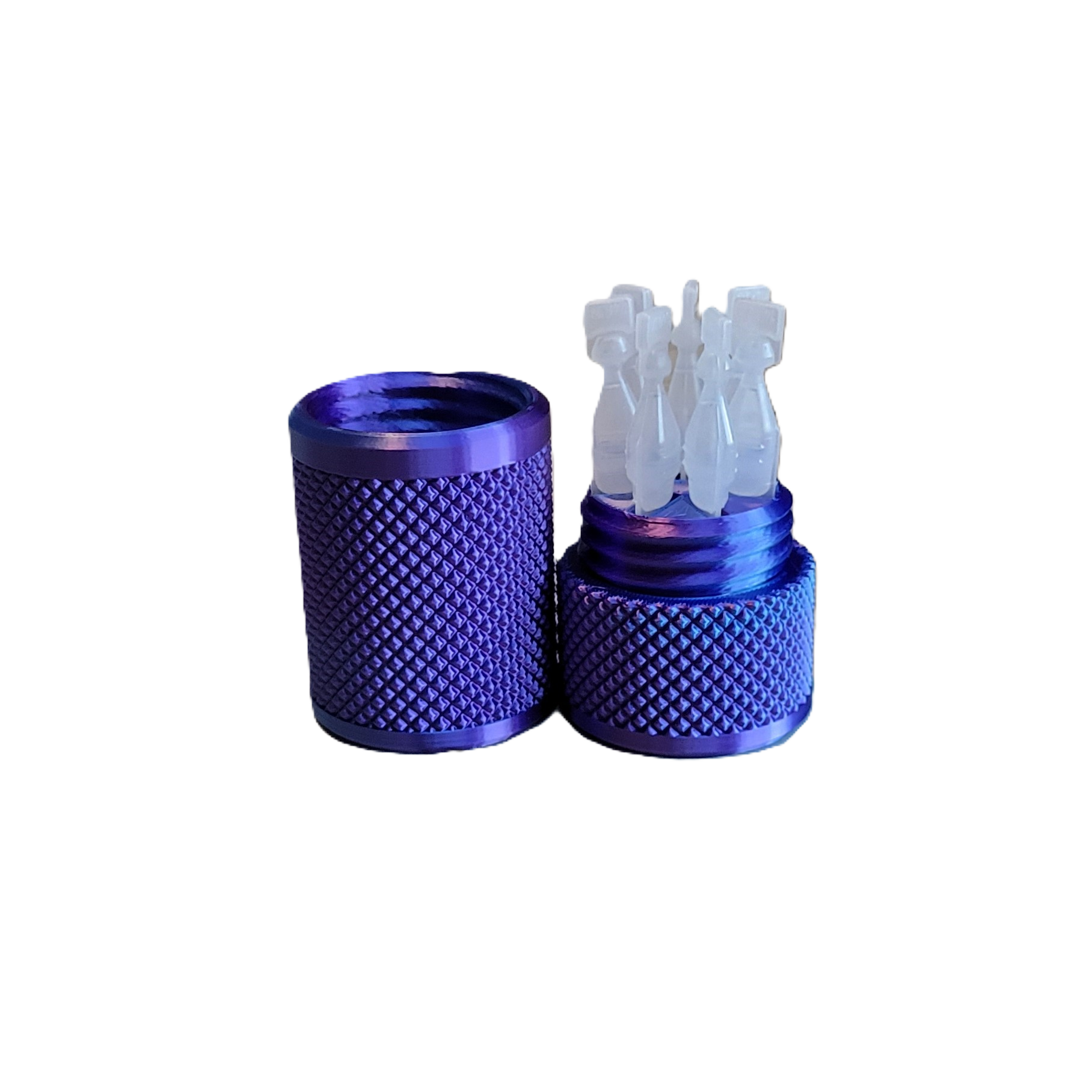 Eye Drop Vials Holder & Storage Case - Securely Store Seven (7) Single-Use Vials - Screw-On Lid, Knurled Pattern - Keep Vials Safe & Organized to Keep Track of Your Daily Usage