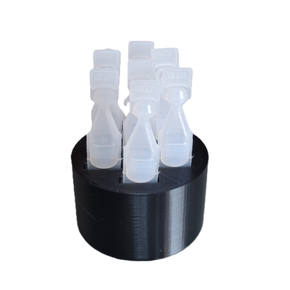 Znet3D round Eye Drop Vial Stand – Convenient, Upright Storage for Seven Vials – keep track of your daily usage