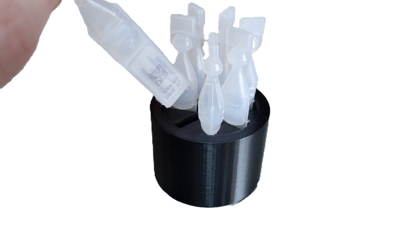 Znet3D Eye Drop Vial Holder – Compact & Upright Storage for Seven Vials – Keep Your Eye Drops Organized & Easily Accessible – Space-Saving Star Design