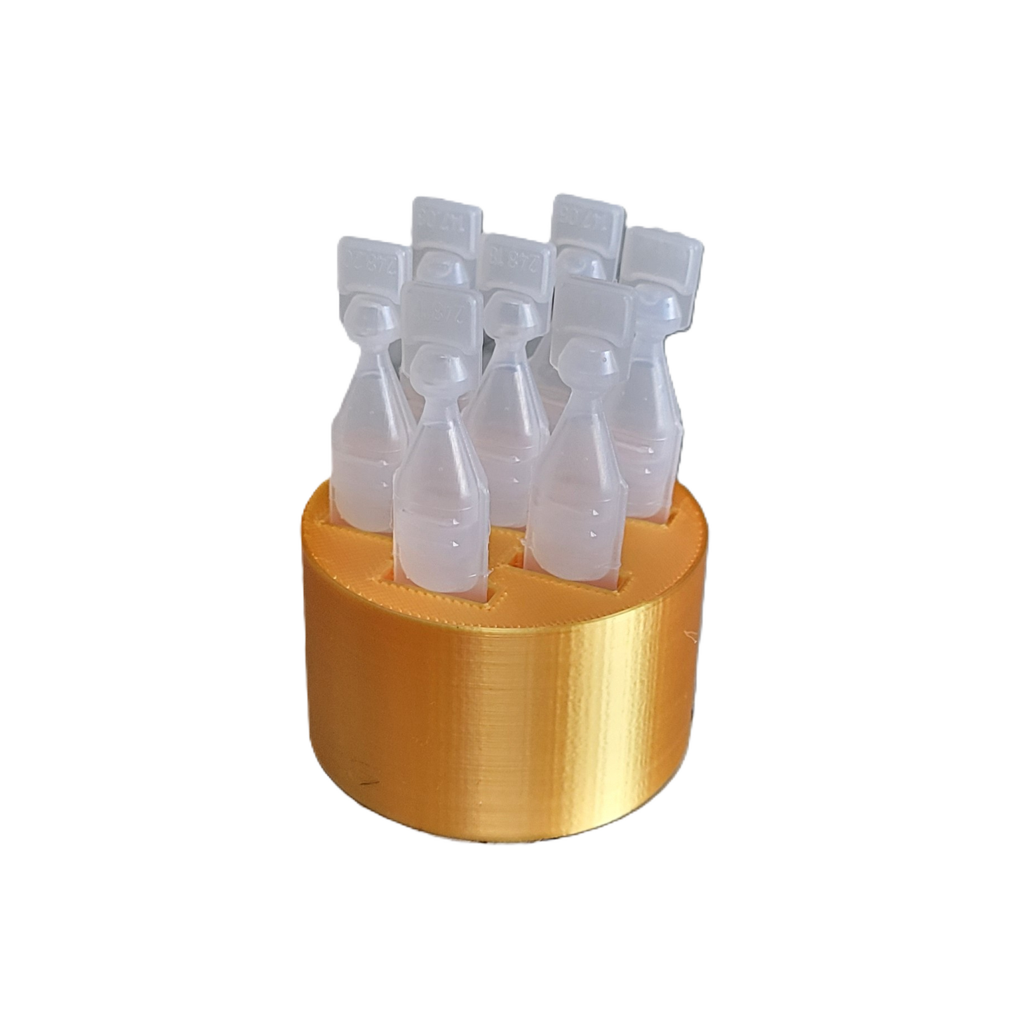 Znet3D round Eye Drop Vial Stand – Convenient, Upright Storage for Seven Vials – keep track of your daily usage