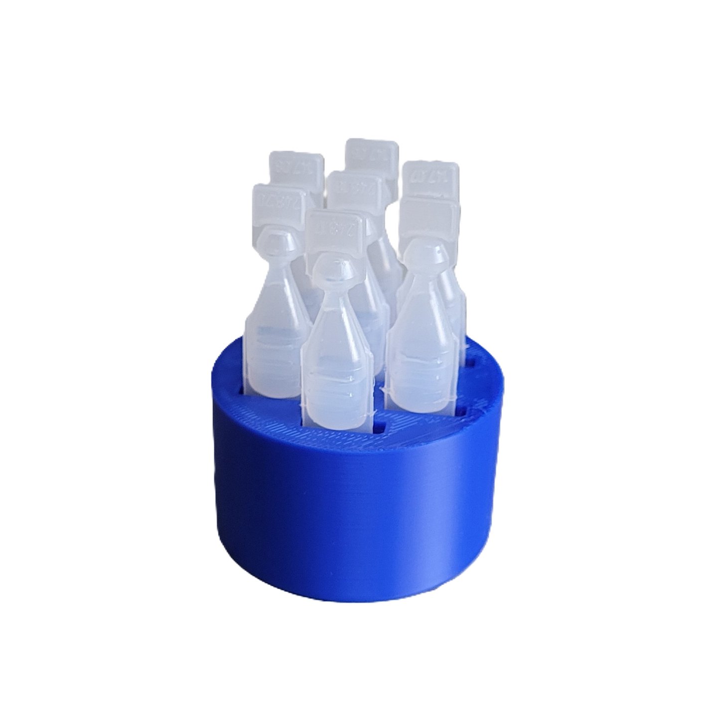 Znet3D round Eye Drop Vial Stand – Convenient, Upright Storage for Seven Vials – keep track of your daily usage