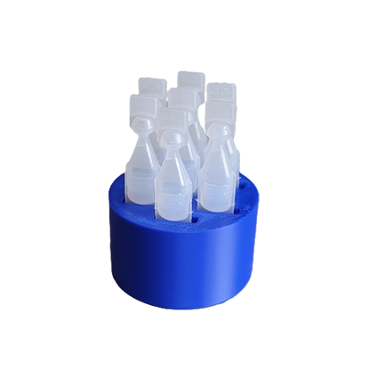 Znet3D round Eye Drop Vial Stand – Convenient, Upright Storage for Seven Vials – keep track of your daily usage