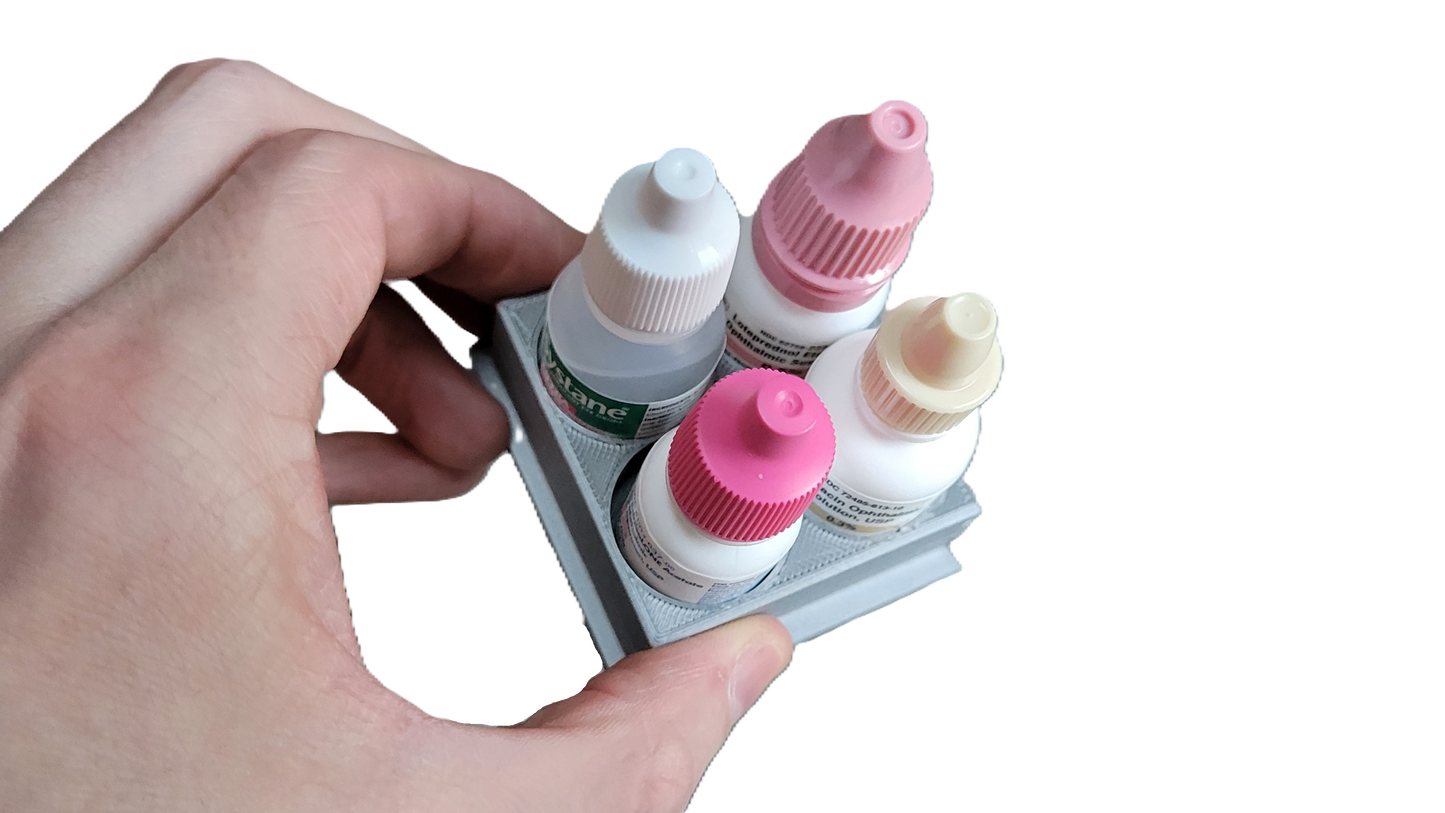 Znet3D Eye Drop Bottles Organizer & Storage – 4-Slot Holder