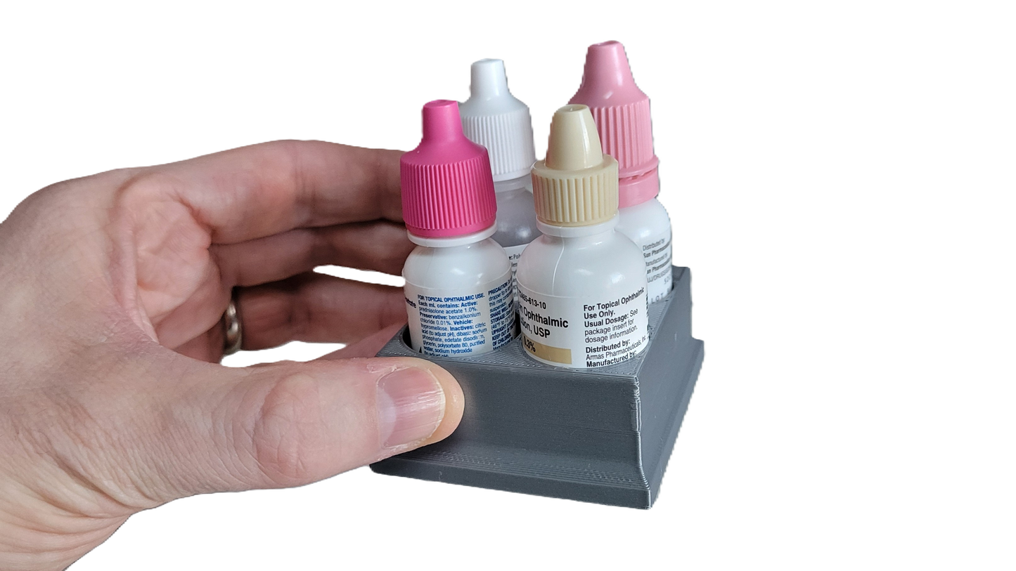 Znet3D Eye Drop Bottles Organizer & Storage – 4-Slot Holder