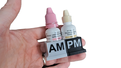 Eye Drops Organizer and Tracker, AM/PM 2 Slot Holder