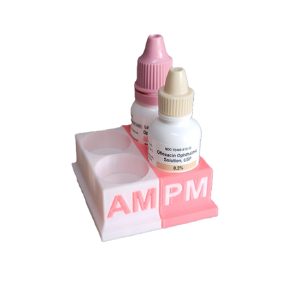 Znet3D Eye Drops Bottle Organizer & Tracker – AM/PM 4-Slot