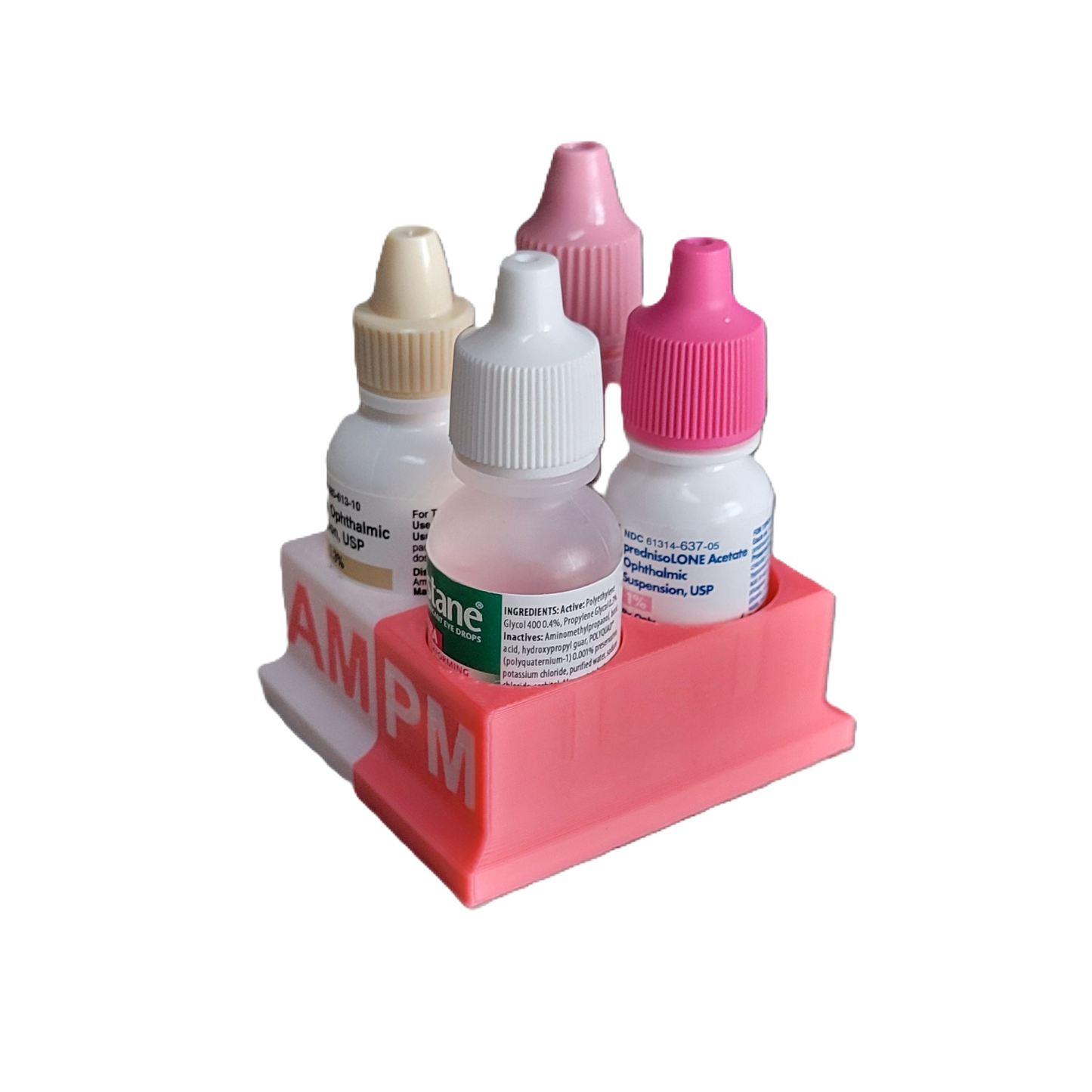 Znet3D Eye Drops Bottle Organizer & Tracker – AM/PM 4-Slot