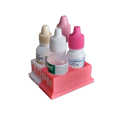 Znet3D Eye Drops Bottle Organizer & Tracker – AM/PM 4-Slot