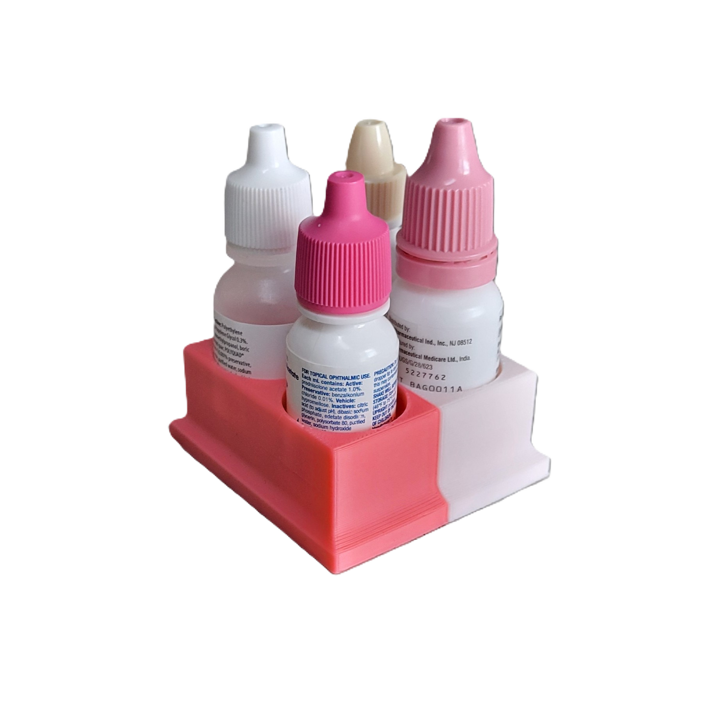Znet3D Eye Drops Bottle Organizer & Tracker – AM/PM 4-Slot