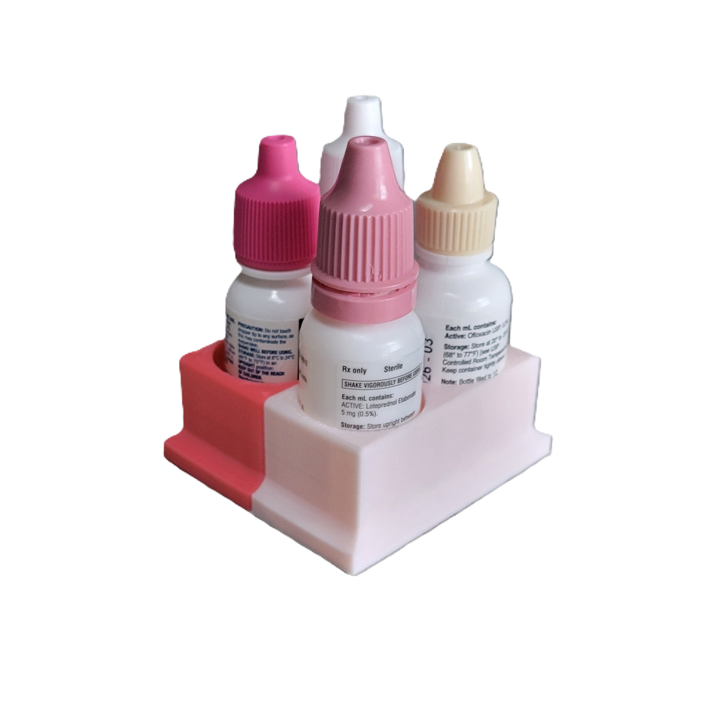 Znet3D Eye Drops Bottle Organizer & Tracker – AM/PM 4-Slot