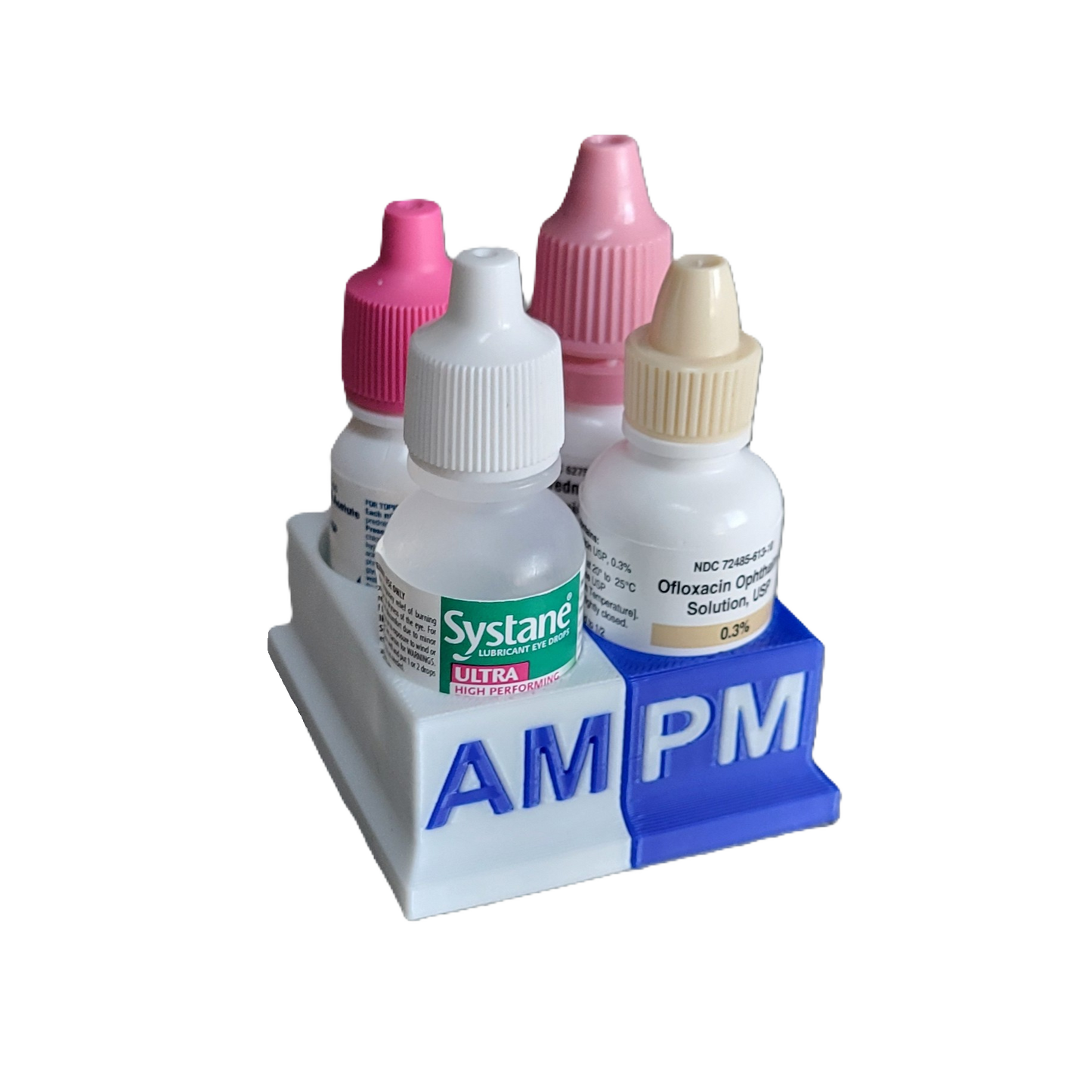 Znet3D Eye Drops Bottle Organizer & Tracker – AM/PM 4-Slot