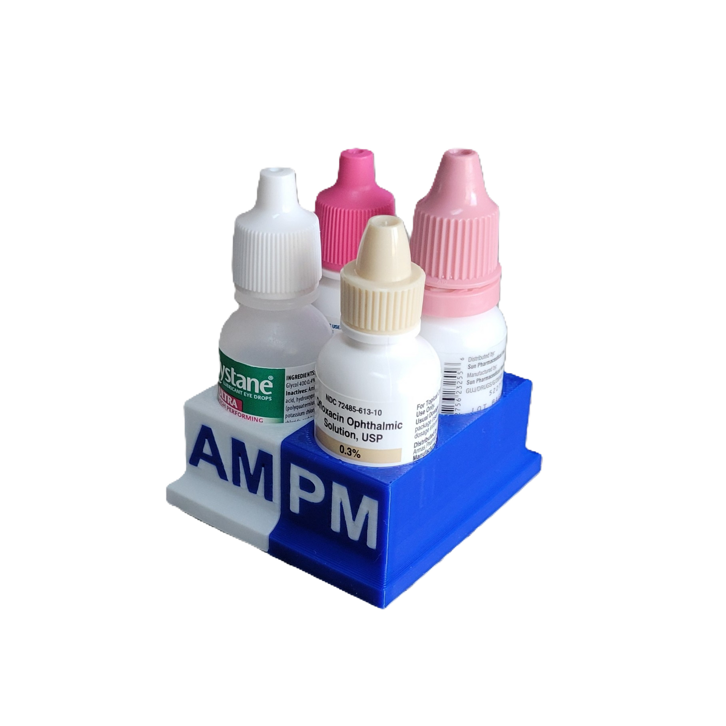 Znet3D Eye Drops Bottle Organizer & Tracker – AM/PM 4-Slot