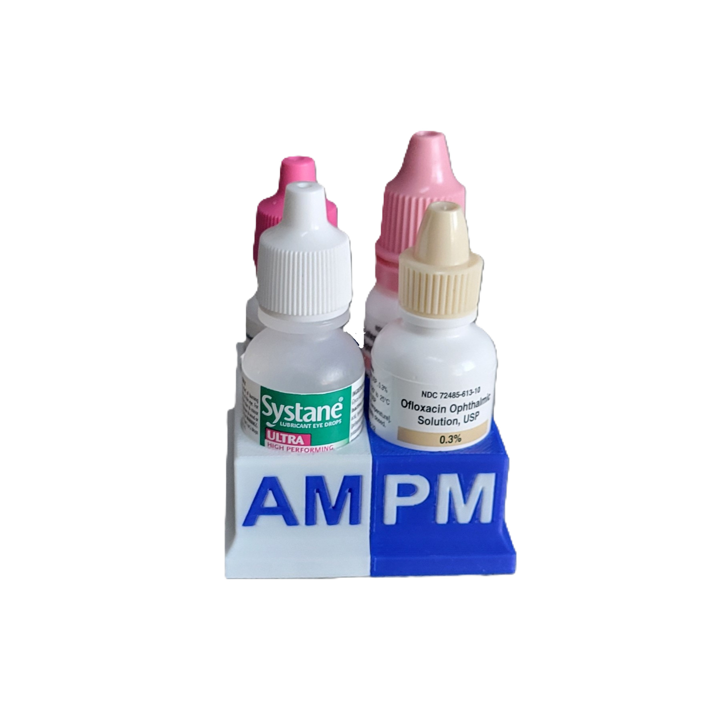 Znet3D Eye Drops Bottle Organizer & Tracker – AM/PM 4-Slot