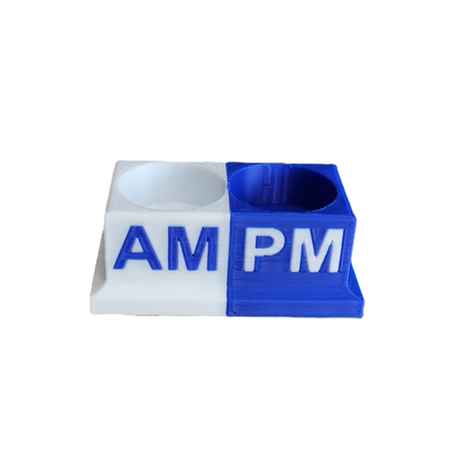 Eye Drops Organizer and Tracker, AM/PM 2 Slot Holder