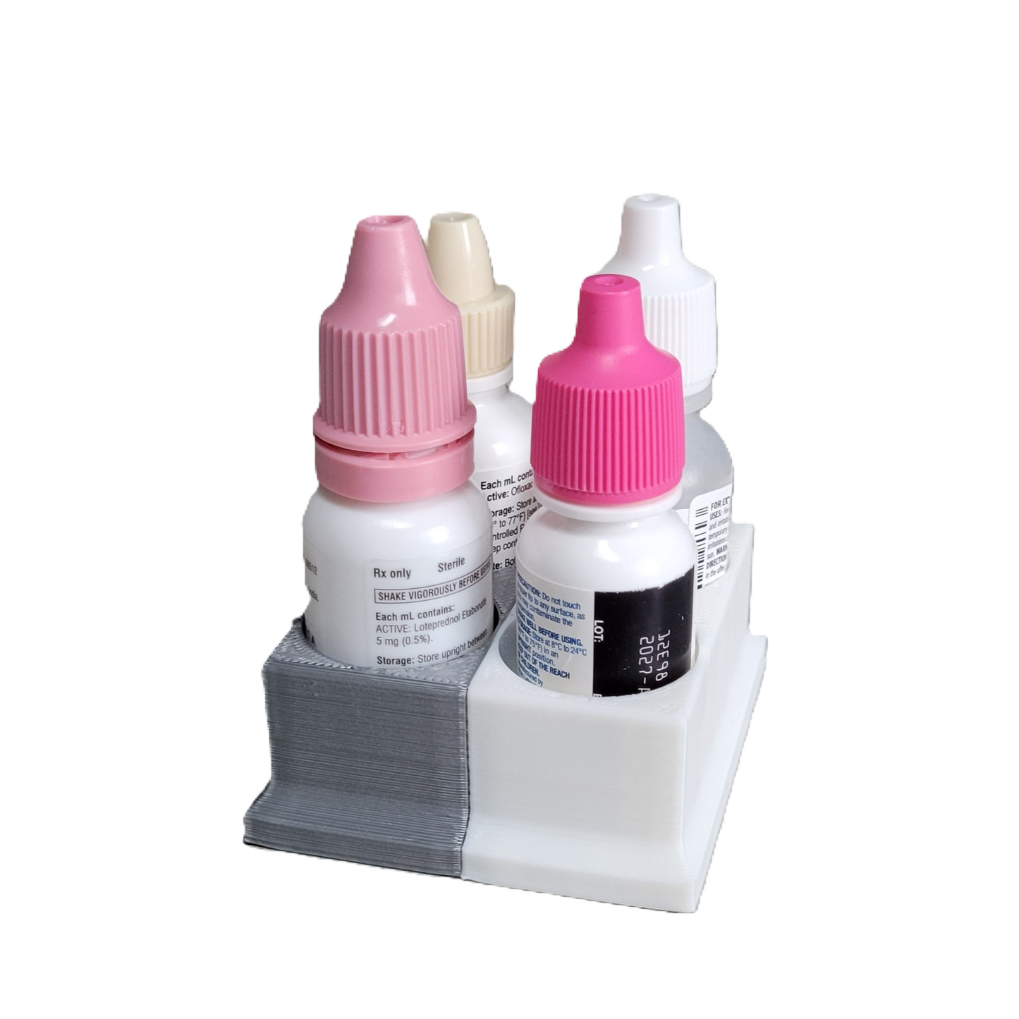 Znet3D Eye Drops Bottle Organizer & Tracker – AM/PM 4-Slot