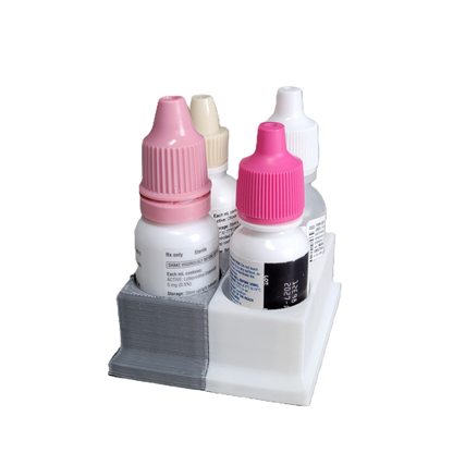 Znet3D Eye Drops Bottle Organizer & Tracker – AM/PM 4-Slot