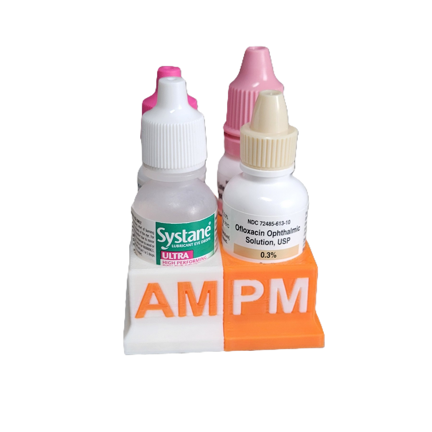 Znet3D Eye Drops Bottle Organizer & Tracker – AM/PM 4-Slot