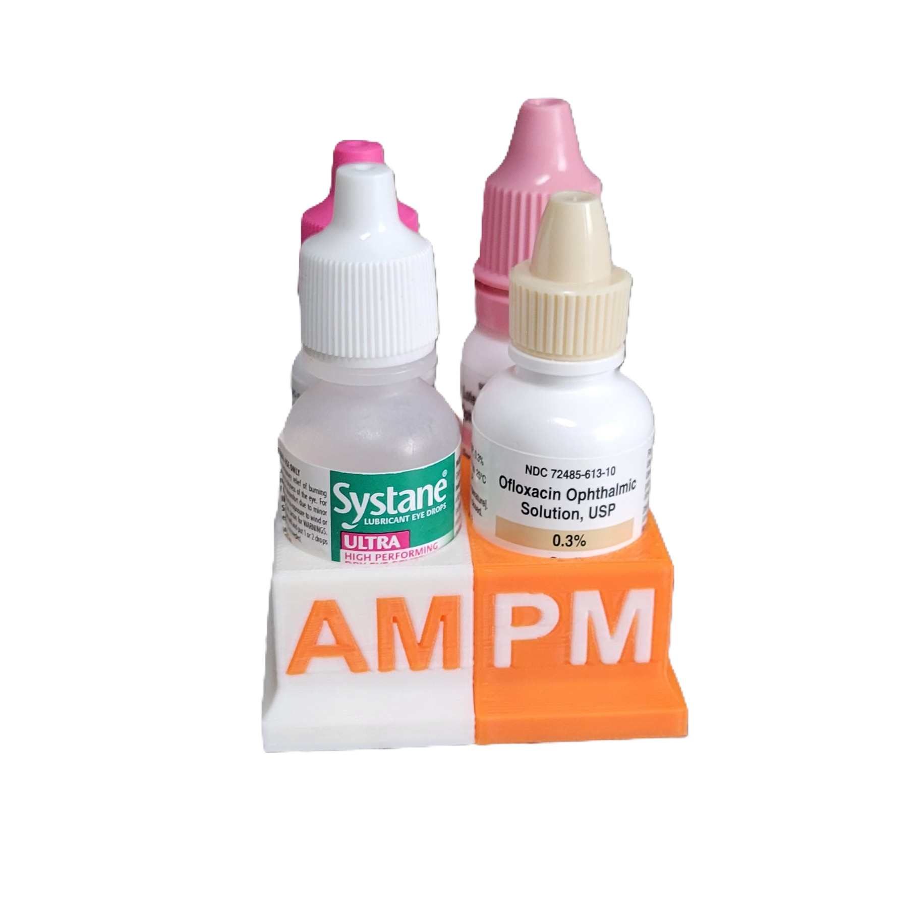 Znet3D Eye Drops Bottle Organizer & Tracker – AM/PM 4-Slot