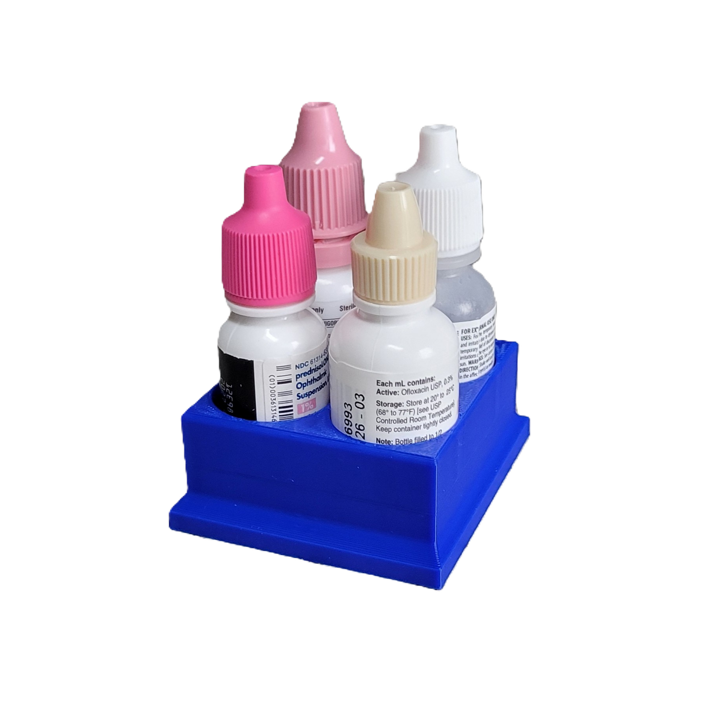 Znet3D Eye Drop Bottles Organizer & Storage – 4-Slot Holder