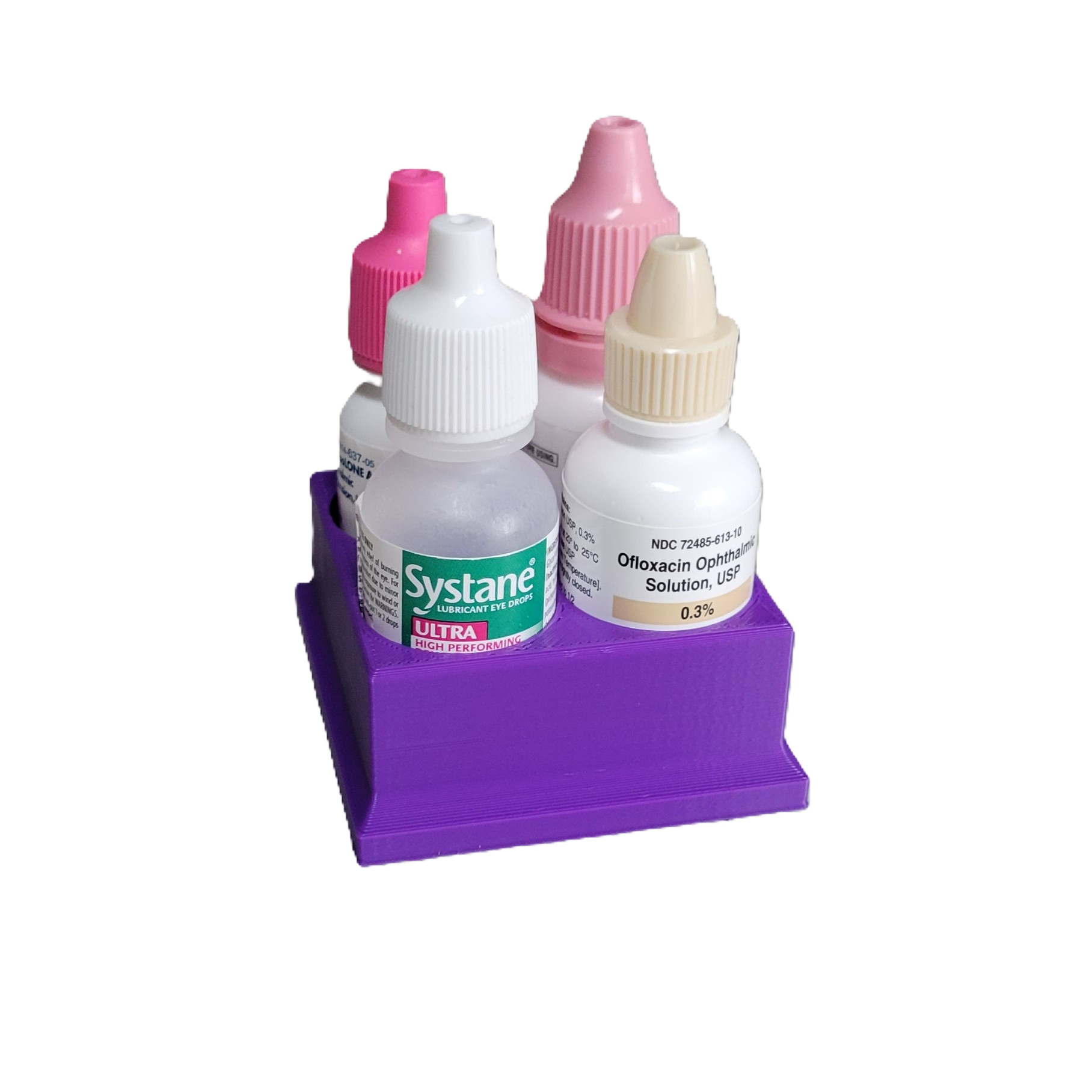Znet3D Eye Drop Bottles Organizer & Storage – 4-Slot Holder