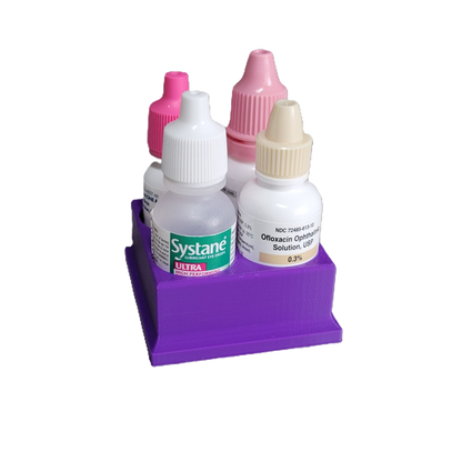 Znet3D Eye Drop Bottles Organizer & Storage – 4-Slot Holder