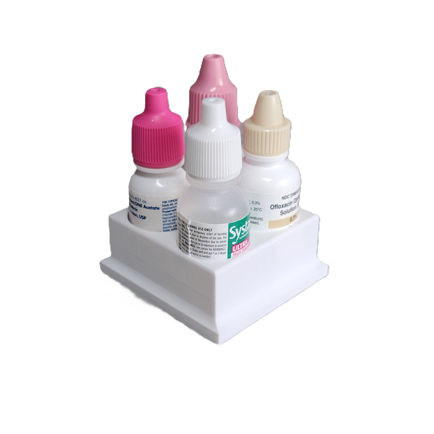 Znet3D Eye Drop Bottles Organizer & Storage – 4-Slot Holder