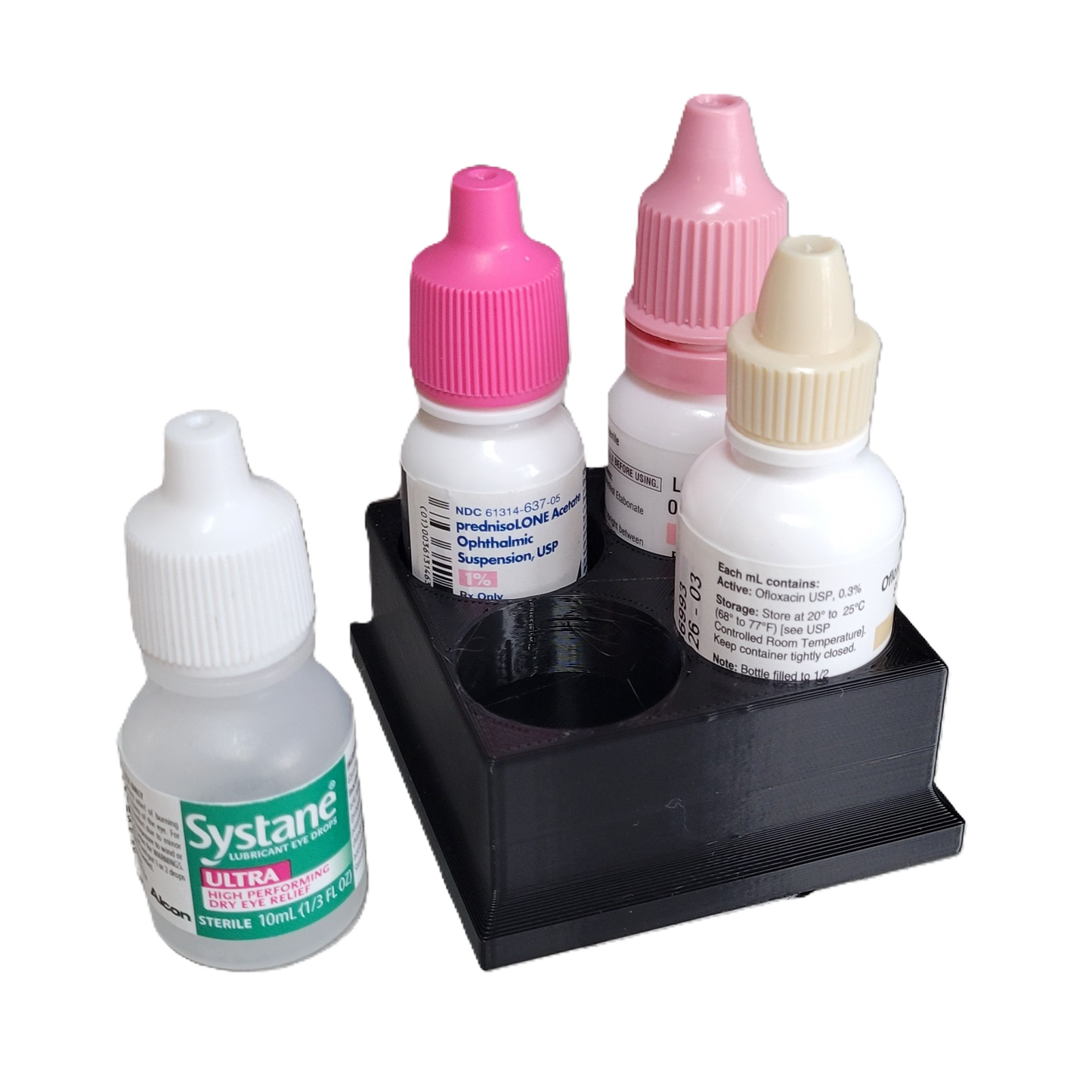 Znet3D Eye Drop Bottles Organizer & Storage – 4-Slot Holder