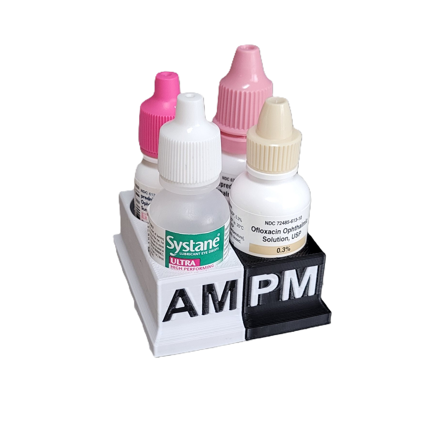 Znet3D Eye Drops Bottle Organizer & Tracker – AM/PM 4-Slot