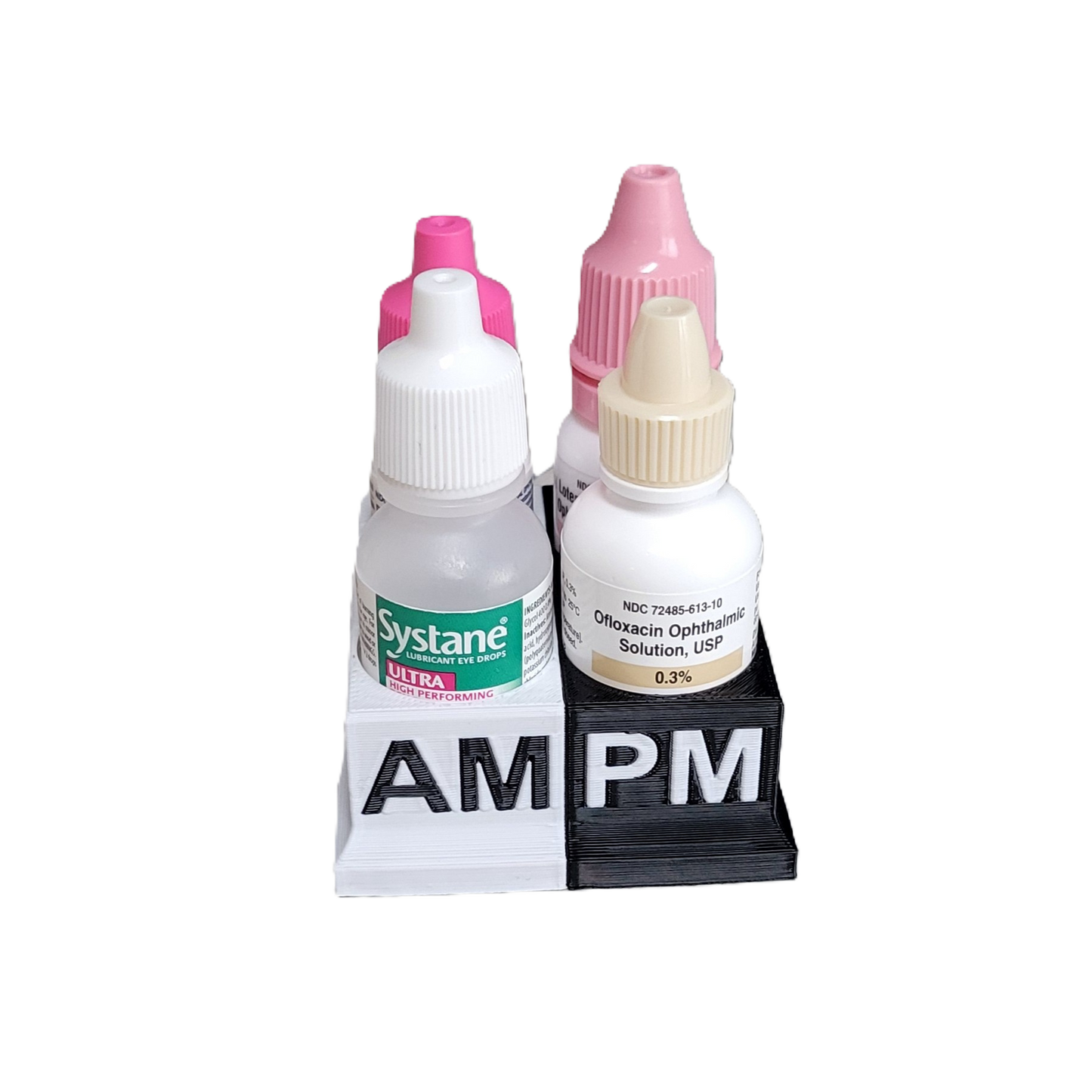 Znet3D Eye Drops Bottle Organizer & Tracker – AM/PM 4-Slot