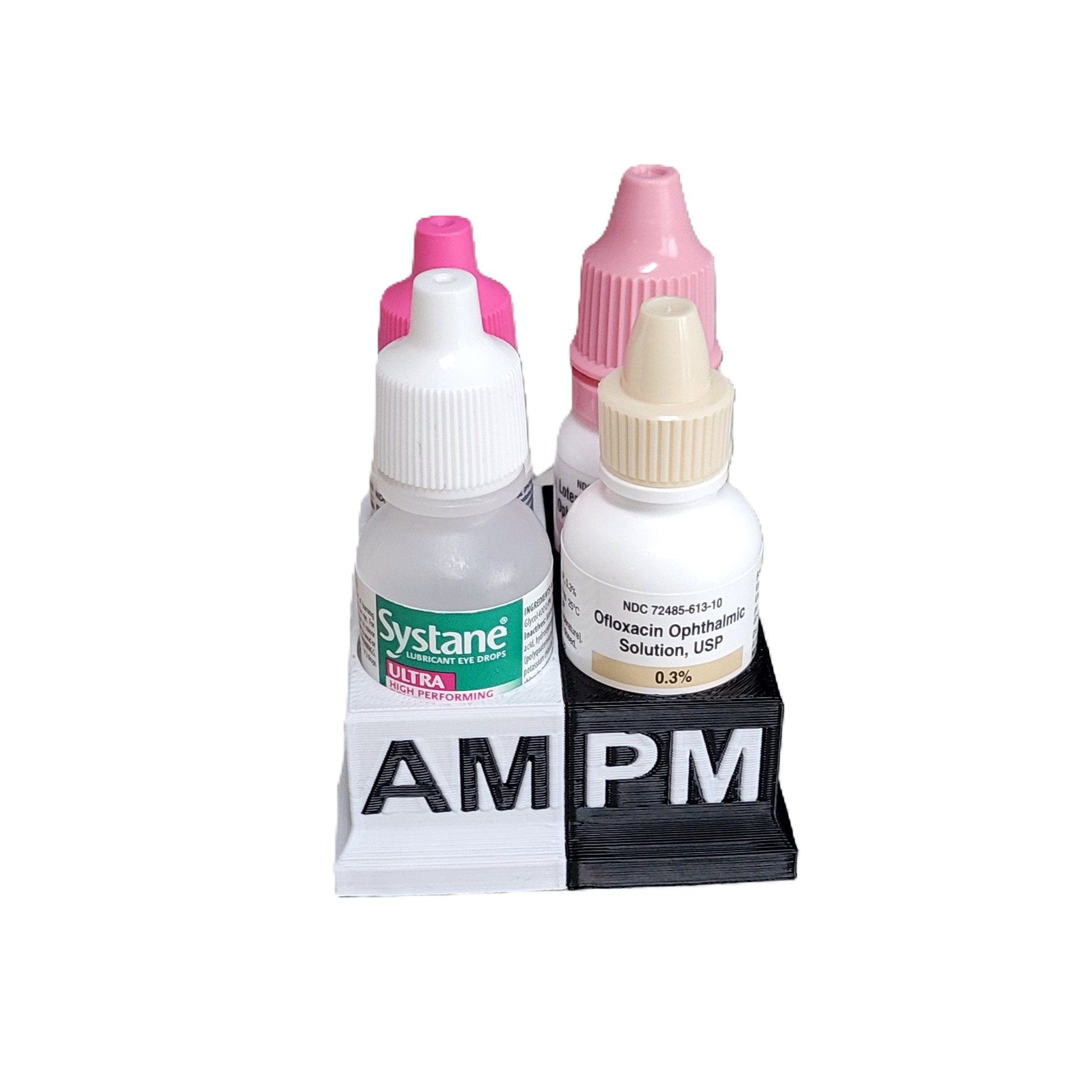 Znet3D Eye Drops Bottle Organizer & Tracker – AM/PM 4-Slot