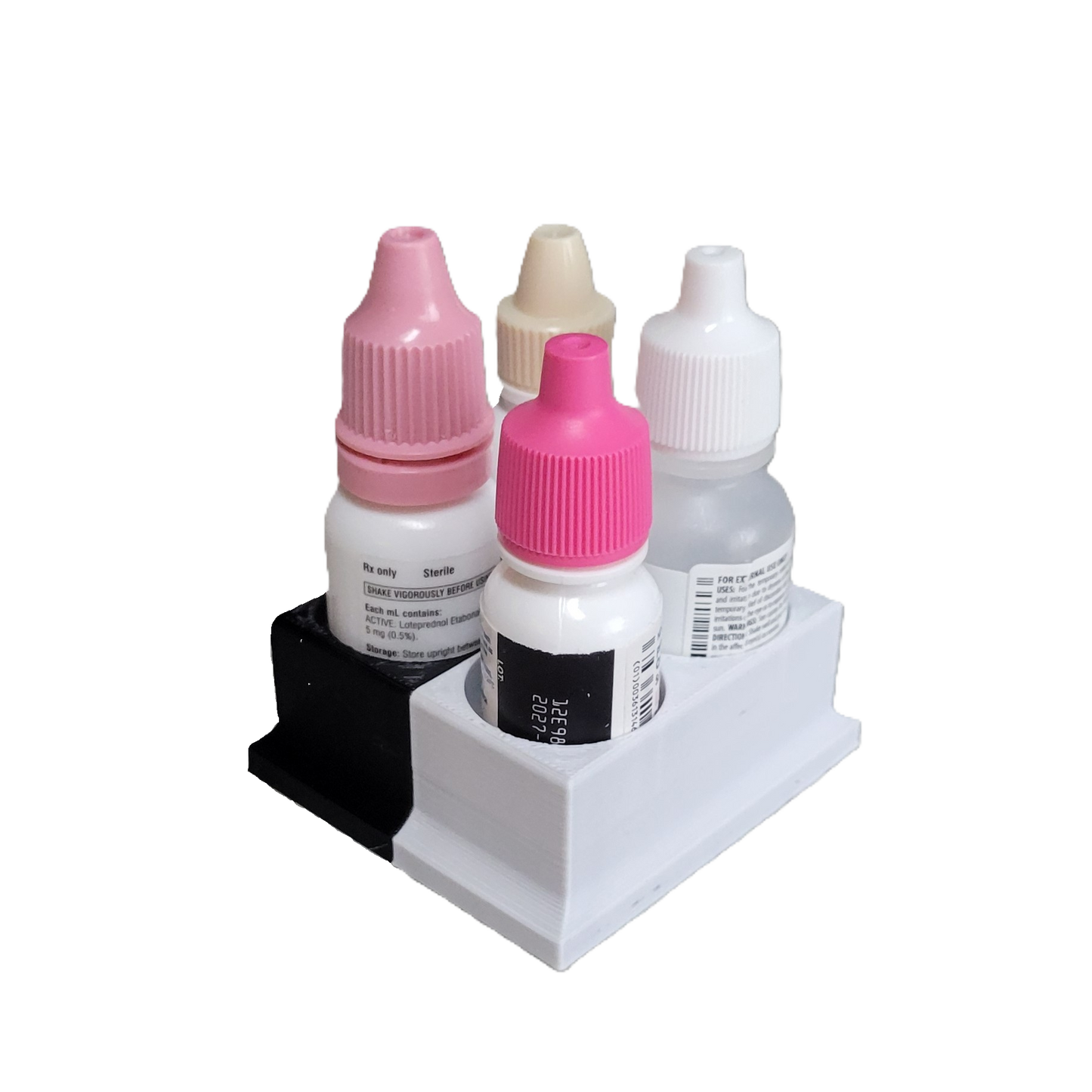 Znet3D Eye Drops Bottle Organizer & Tracker – AM/PM 4-Slot