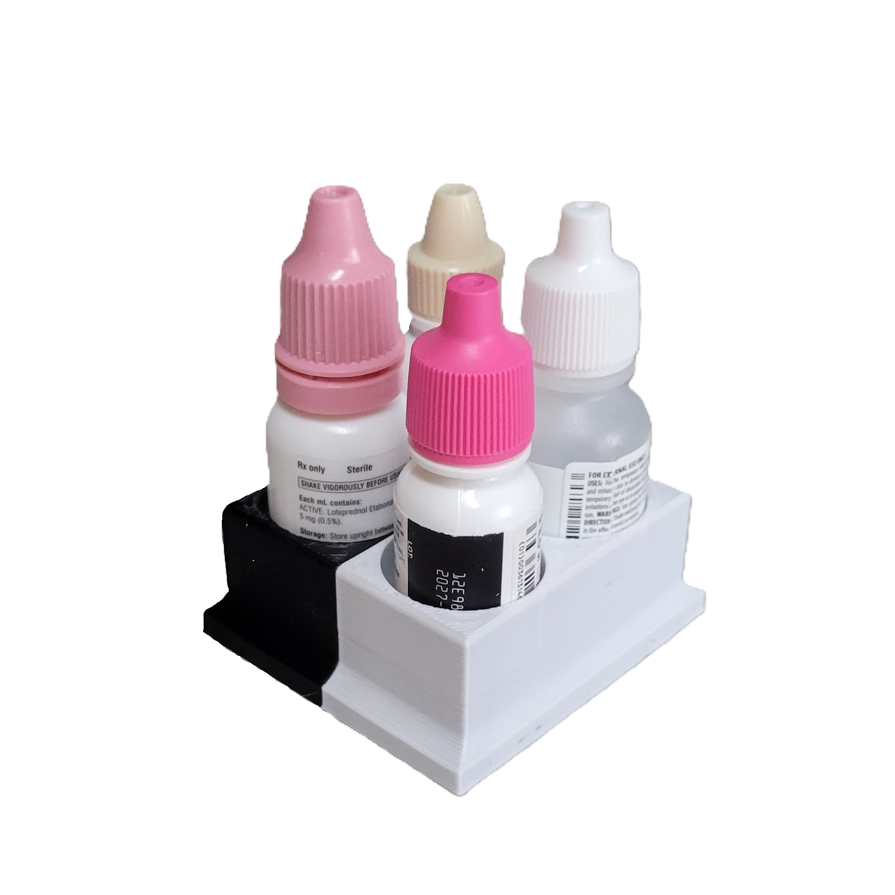 Znet3D Eye Drops Bottle Organizer & Tracker – AM/PM 4-Slot