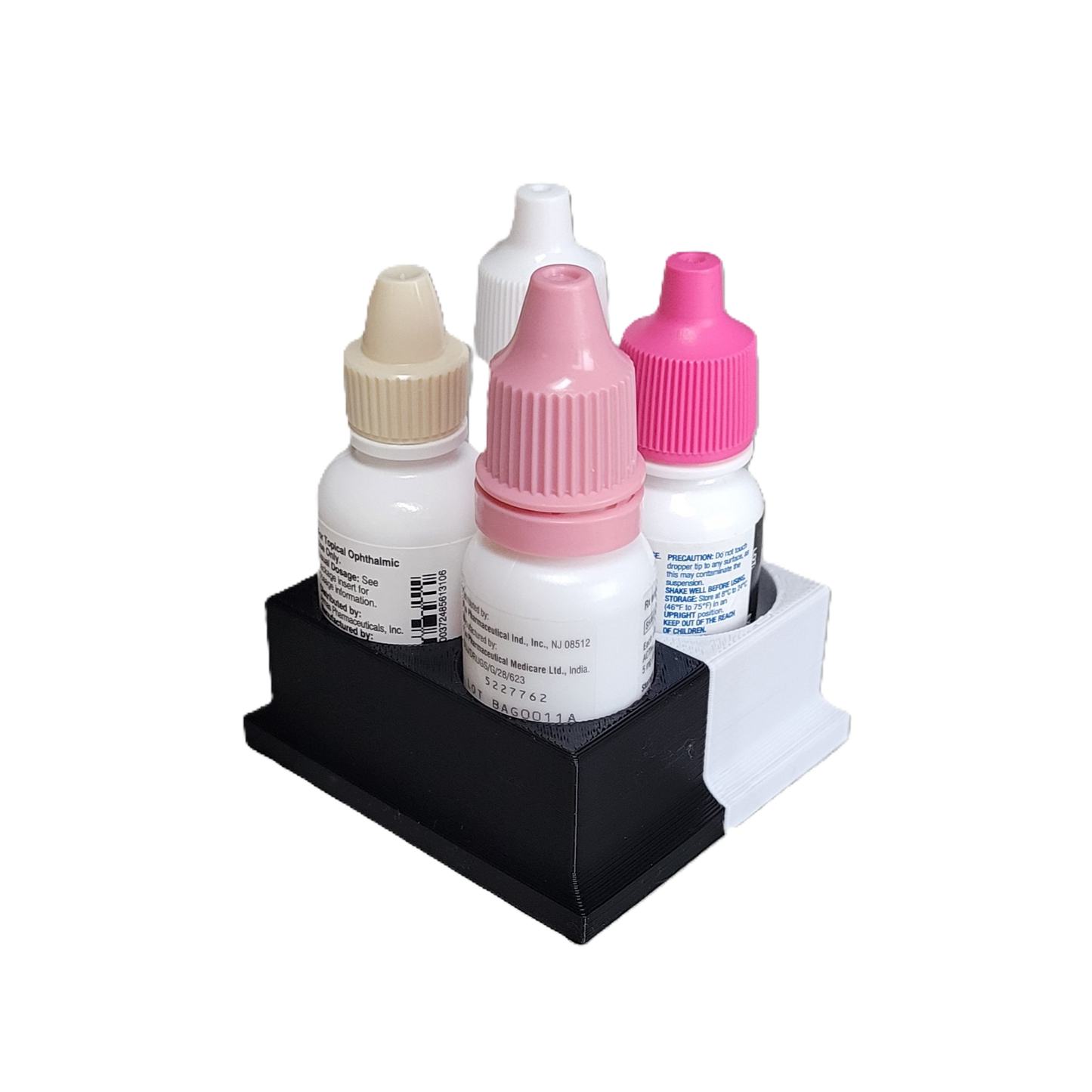 Znet3D Eye Drops Bottle Organizer & Tracker – AM/PM 4-Slot