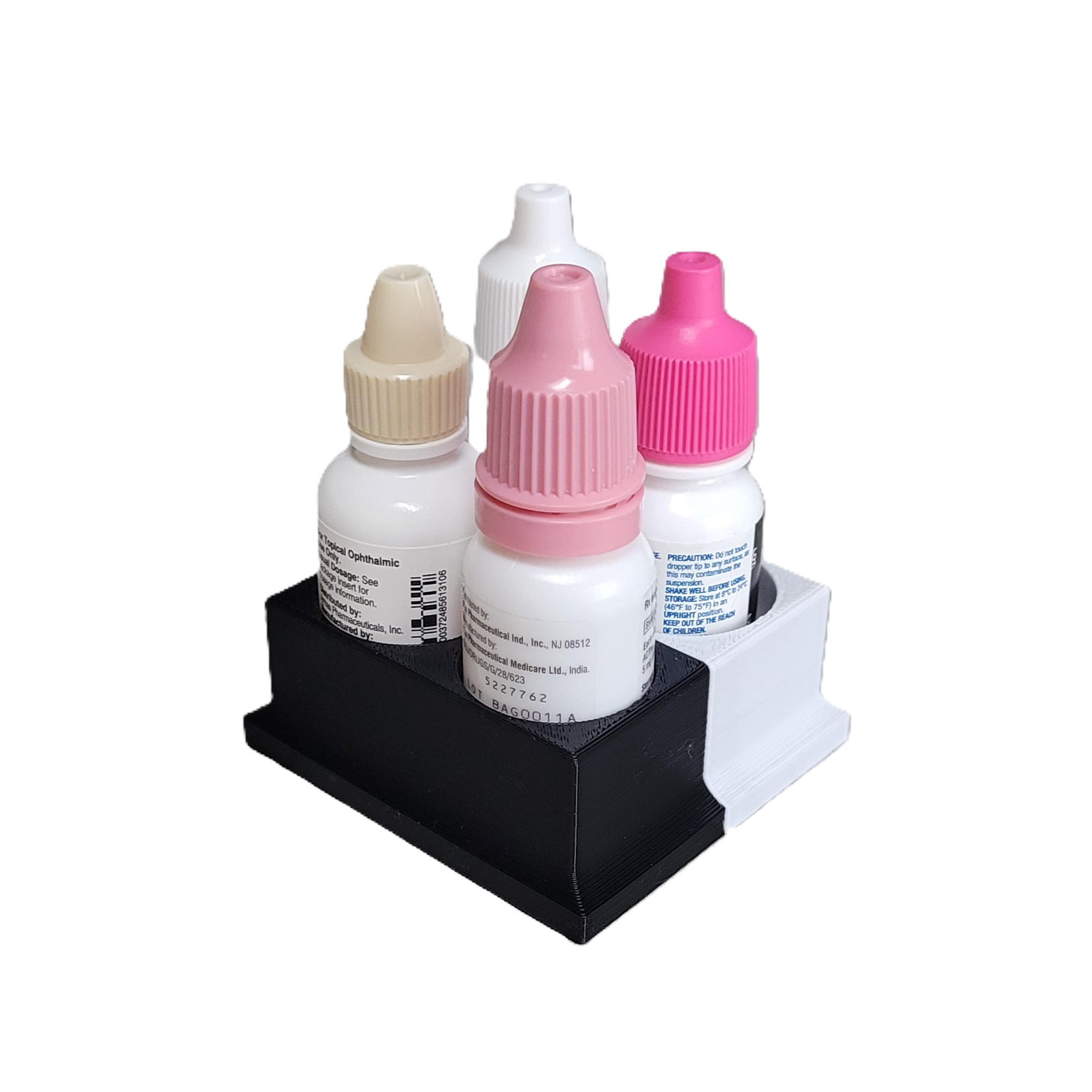 Znet3D Eye Drops Bottle Organizer & Tracker – AM/PM 4-Slot