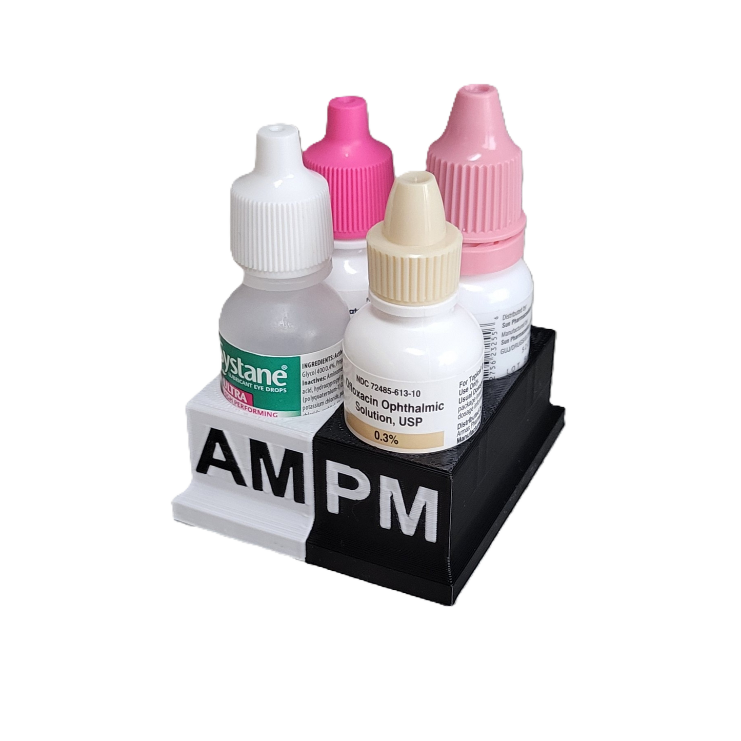 Znet3D Eye Drops Bottle Organizer & Tracker – AM/PM 4-Slot