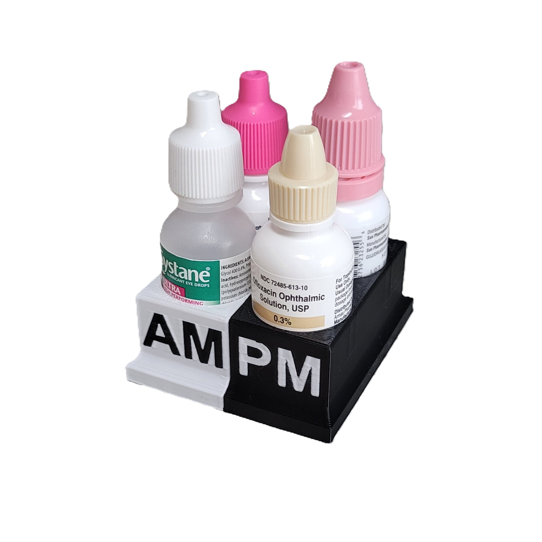 Znet3D Eye Drops Bottle Organizer & Tracker – AM/PM 4-Slot