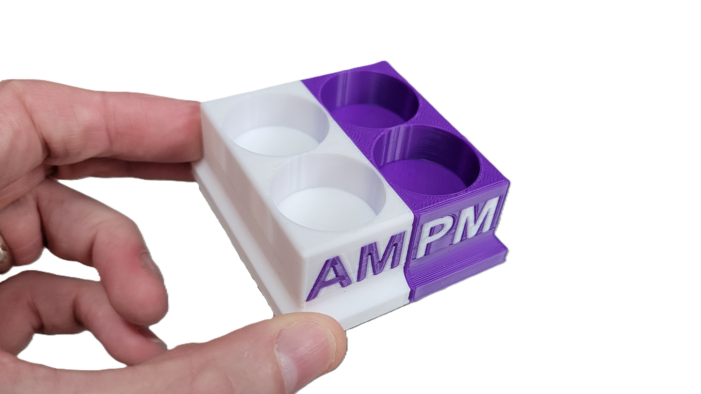 Znet3D Eye Drops Bottle Organizer & Tracker – AM/PM 4-Slot