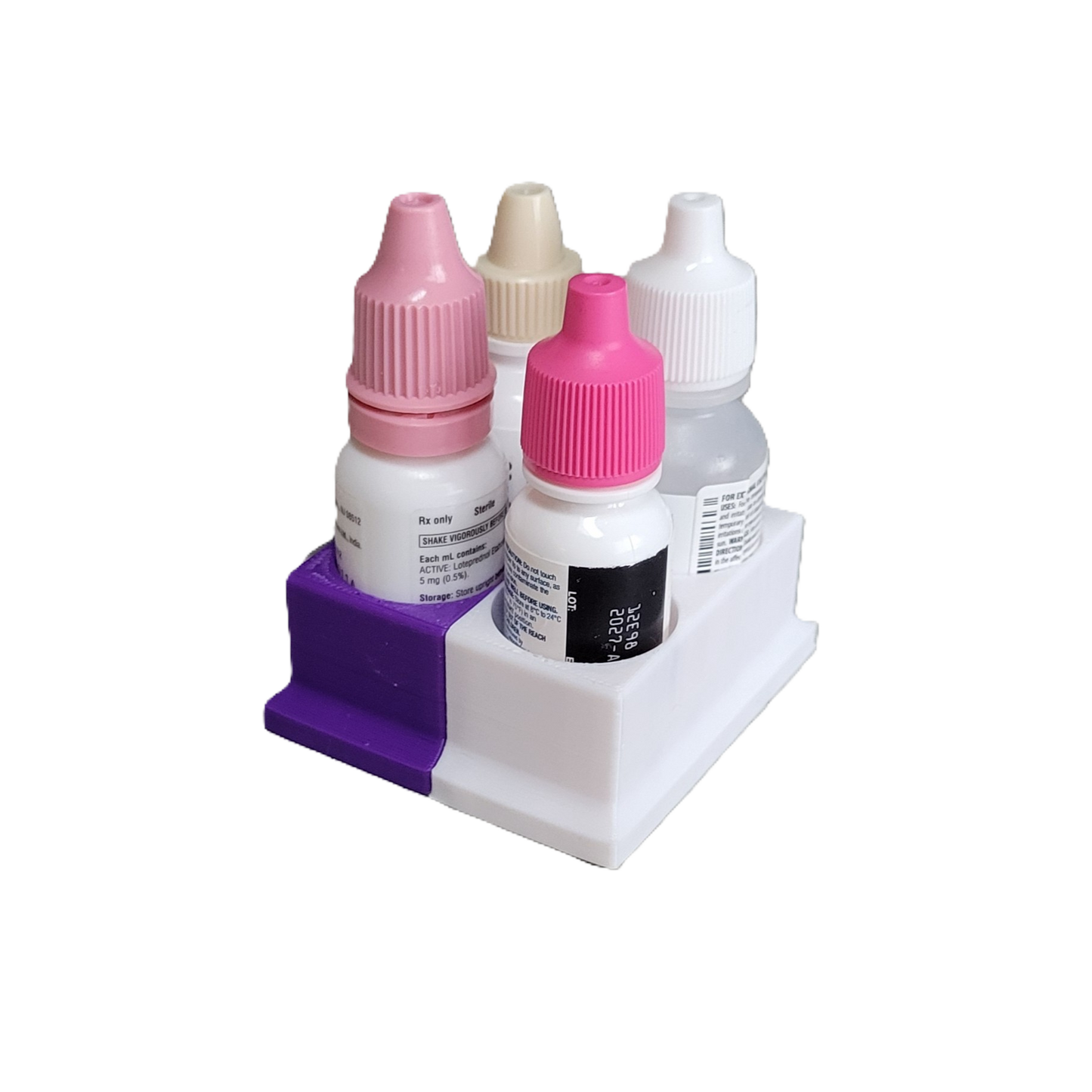Znet3D Eye Drops Bottle Organizer & Tracker – AM/PM 4-Slot