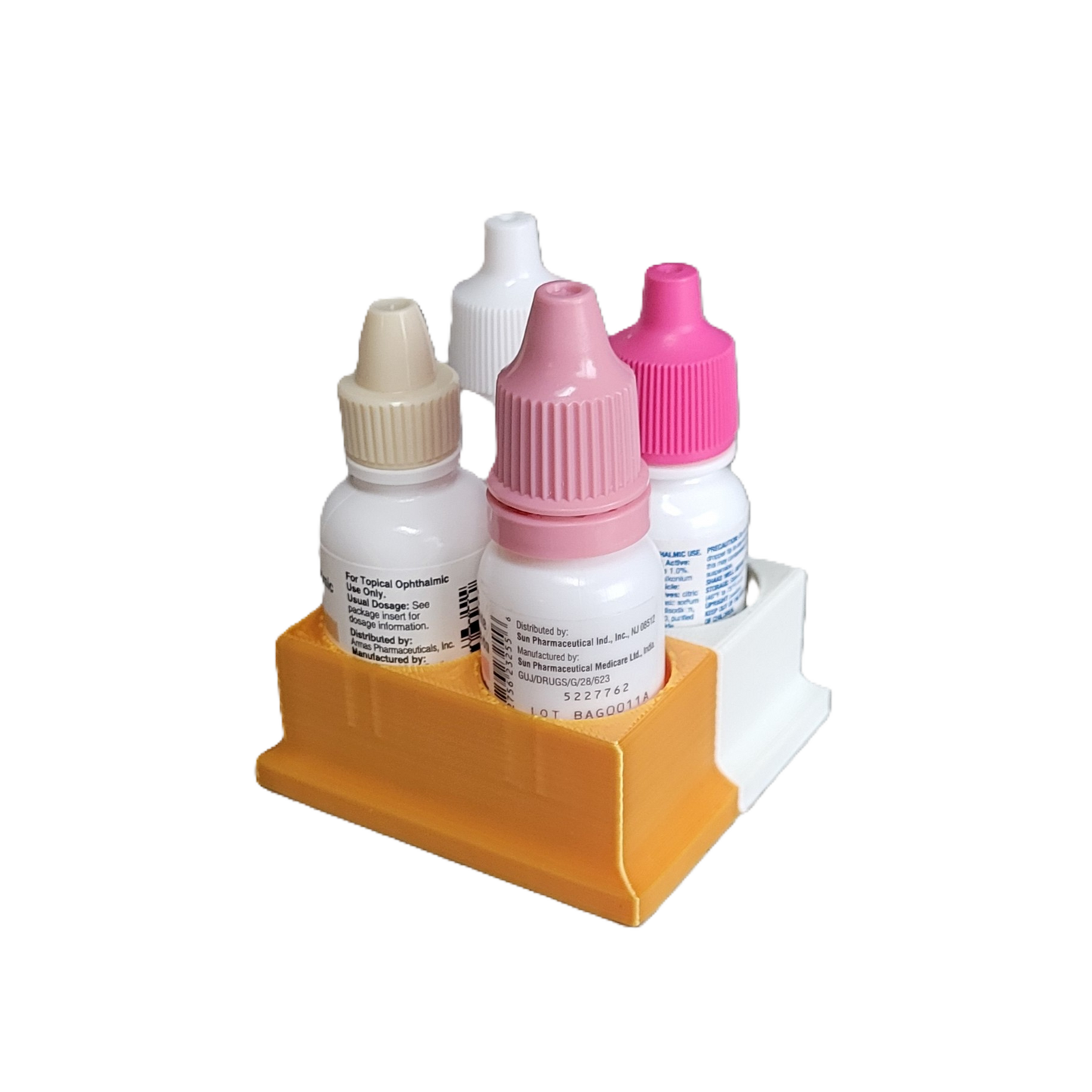 Znet3D Eye Drops Bottle Organizer & Tracker – AM/PM 4-Slot