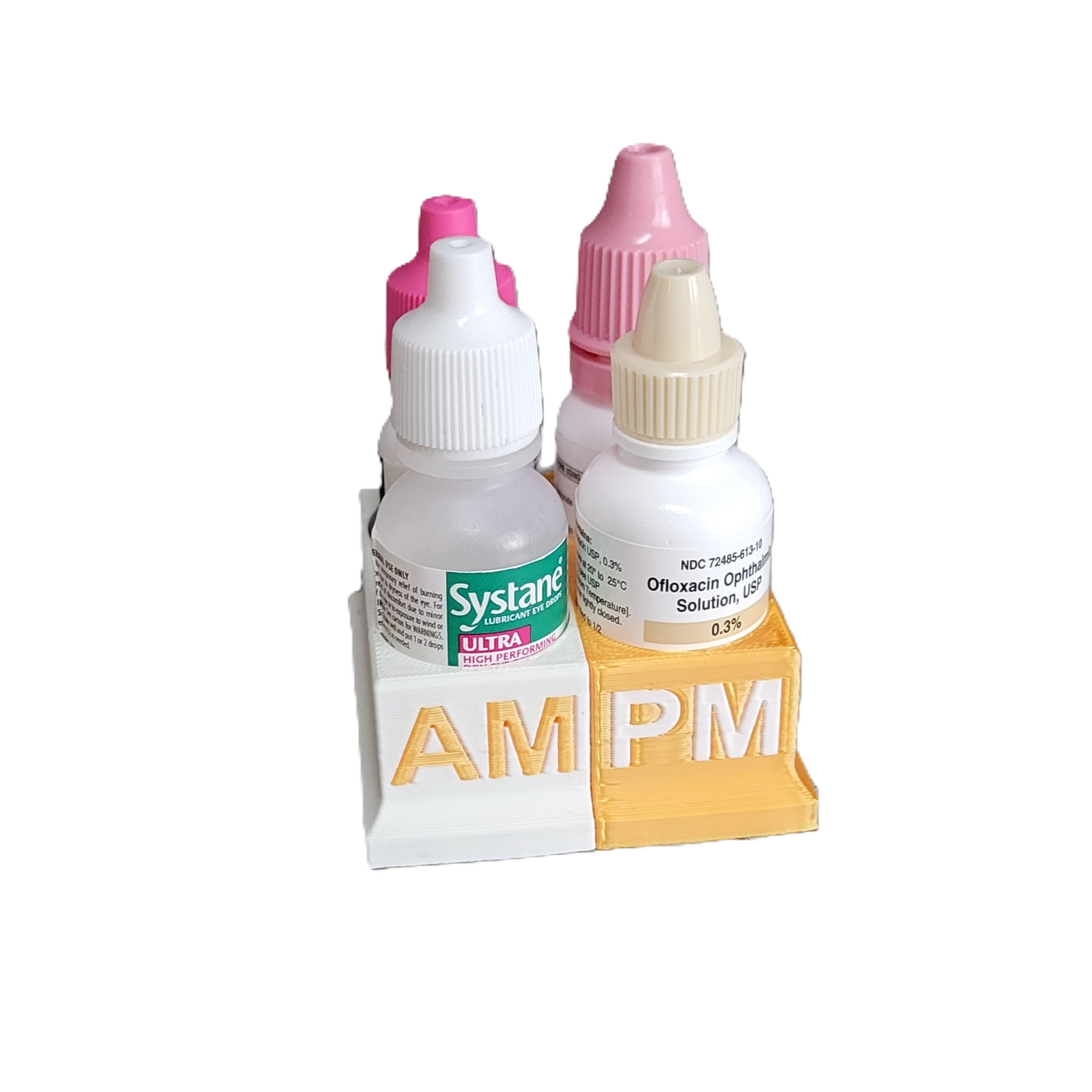 Znet3D Eye Drops Bottle Organizer & Tracker – AM/PM 4-Slot