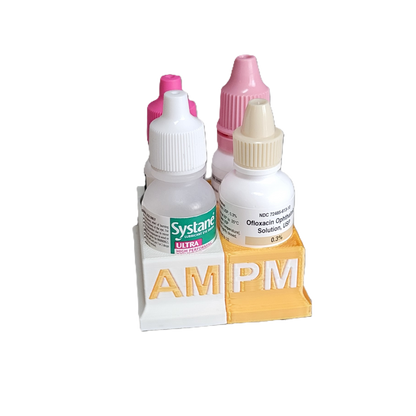 Znet3D Eye Drops Bottle Organizer & Tracker – AM/PM 4-Slot