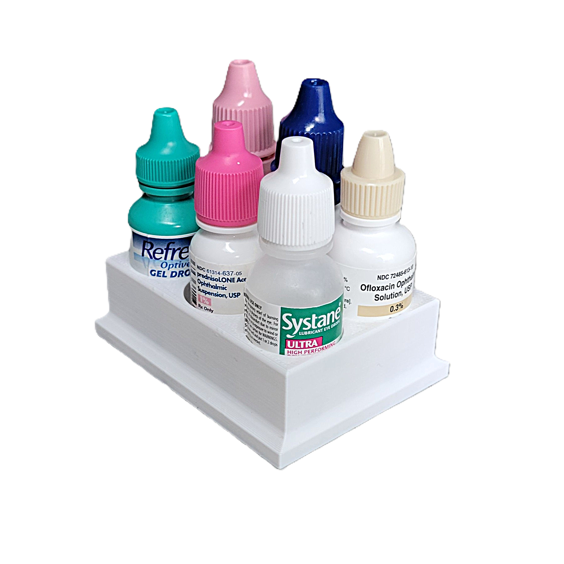 Znet3D Eye Drop Bottles Organizer & Storage – 6-Slot Holder
