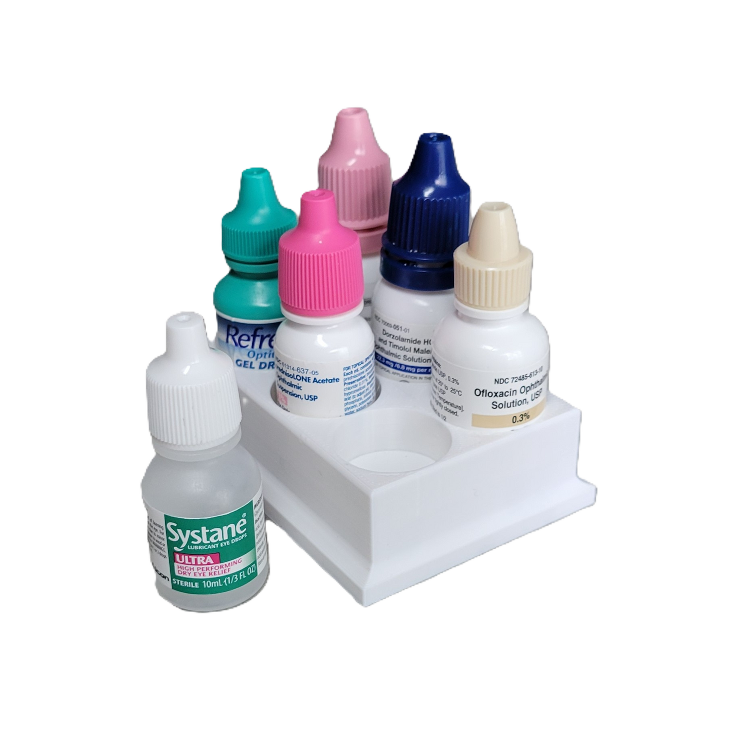 Znet3D Eye Drop Bottles Organizer & Storage – 6-Slot Holder