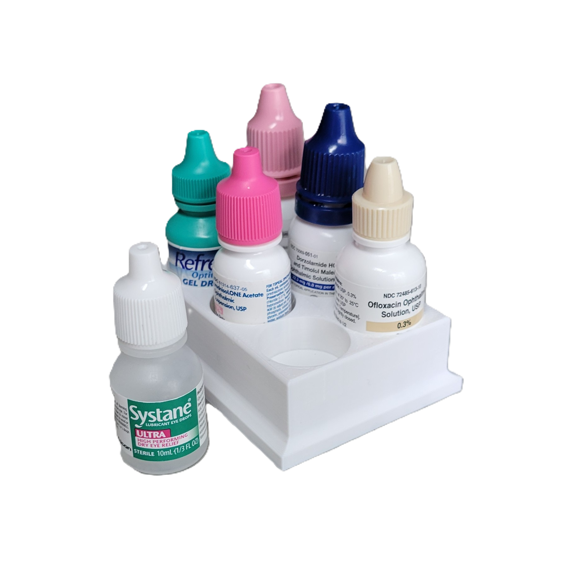 Znet3D Eye Drop Bottles Organizer & Storage – 6-Slot Holder