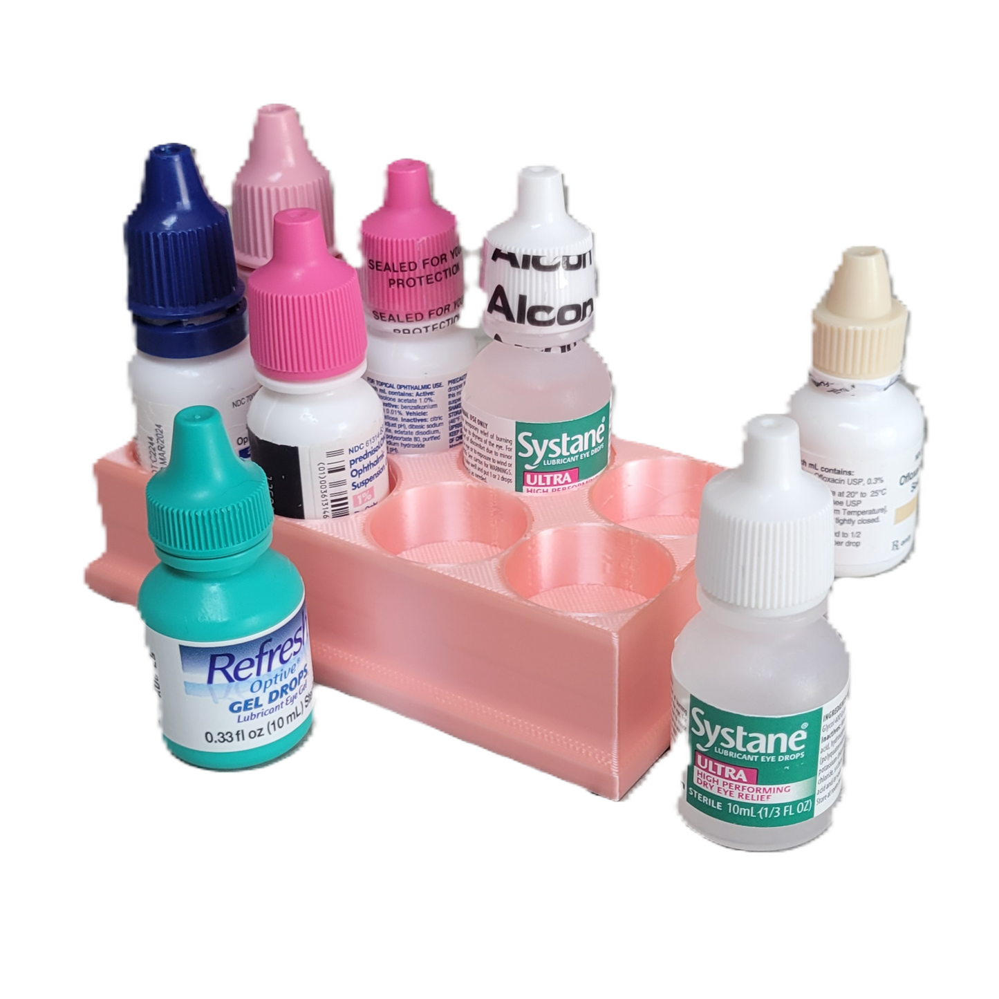 Znet3D Eye Drop Bottles Organizer & Storage – 8-Slot Holder