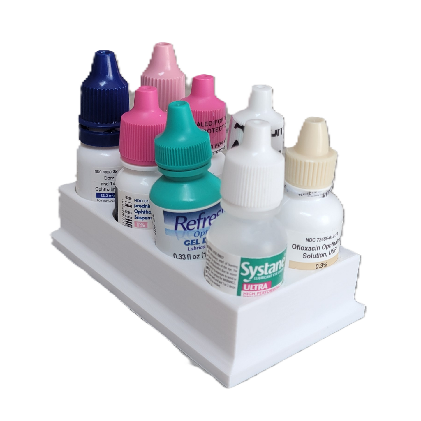 Znet3D Eye Drop Bottles Organizer & Storage – 8-Slot Holder