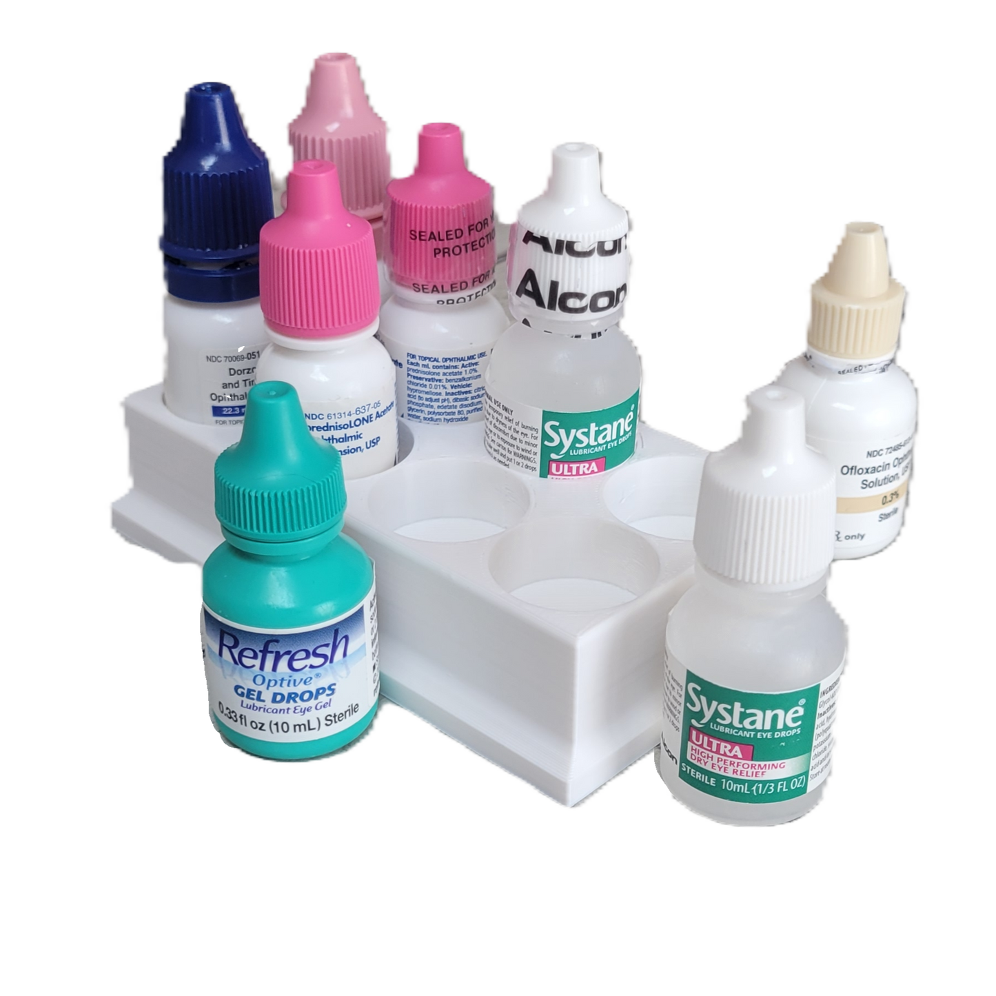 Znet3D Eye Drop Bottles Organizer & Storage – 8-Slot Holder